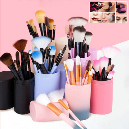 GlamEssence™ 12-Piece Pro Makeup Brush Set