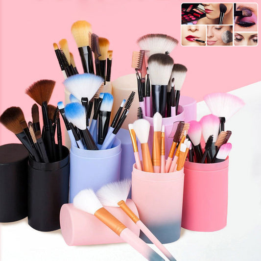 GlamEssence™ 12-Piece Pro Makeup Brush Set